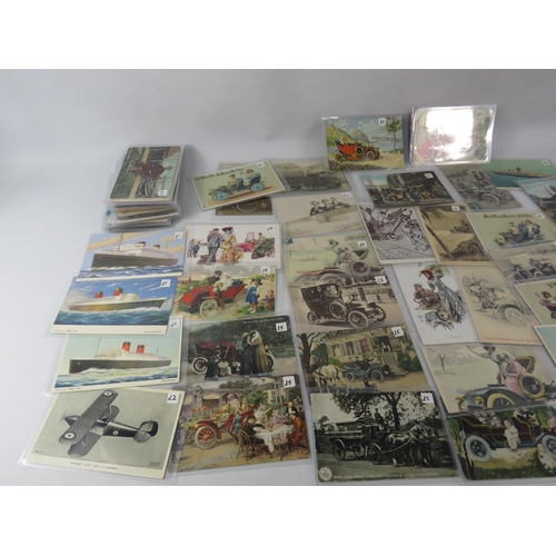 527 - THIS LOT HAS NOW BEEN WITHDRAWN BY THE VENDOR.
70+ Vintage poscards all transport related.