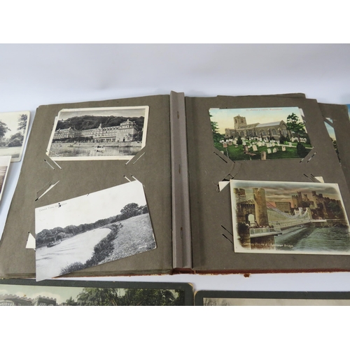 530 - Album of vintage topographical postcards plus a large selection of loose postcards including Bamfort... 