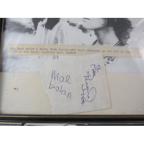 531 - Marc Bolan and Steve Took Autographs obtained on the 3rd of June 1968 @ the Royal festival hall Lond... 