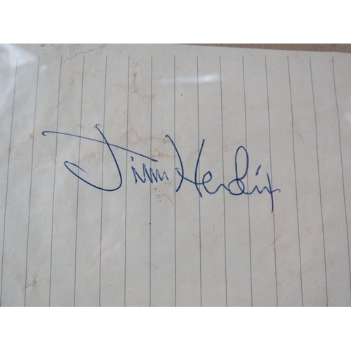 533 - Jimi Hendrix Autograph obtained on the 17th november 1967 at Sheffield city hall framed with certifi... 