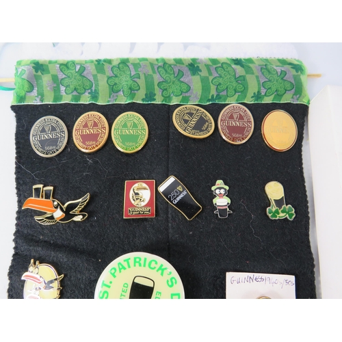 548 - Selection of Guinness Badges, Waistcoat buttons and cufflinks.