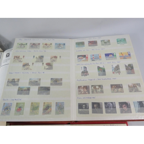 575 - Three albums containing a large quantity of mint stamps and two part filled used stamp albums.