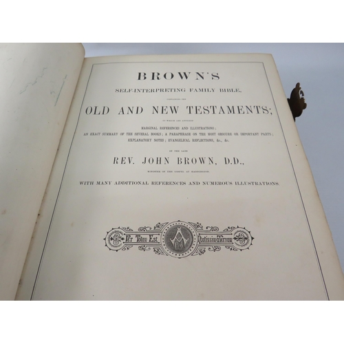 577 - Antique Browns Family bible.