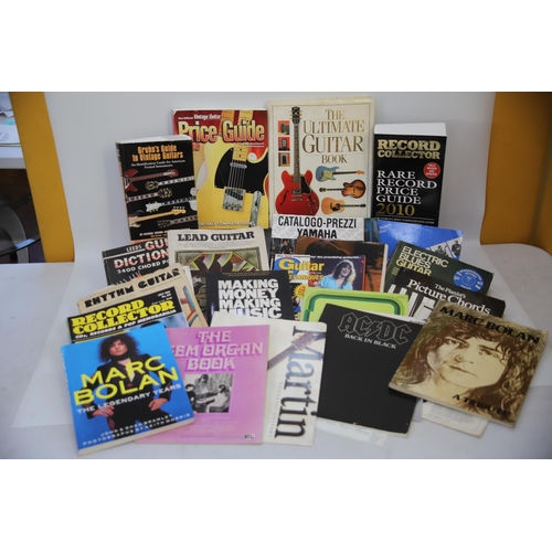 2275 - Large Selection of Guitar, Record and Music books and leaflets. See photos for details.