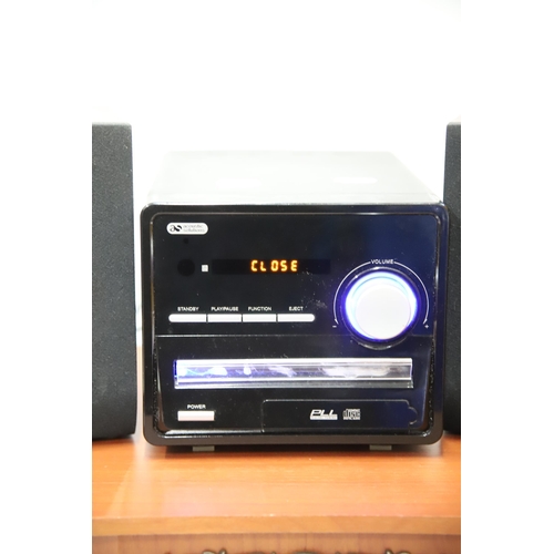 2278 - Mixed HiFi lot to include CD & Speakers by Accoustic Solutions plus an Akura Retro Hi fi with CD, Ra... 