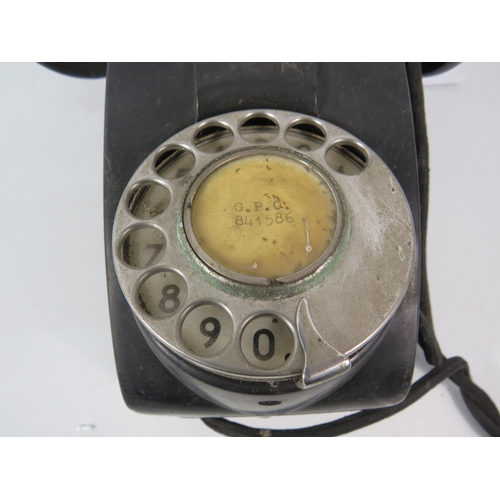 724 - Vintage GPO bakelite telephone, believed to have come from the Steel works in scunthorpe.