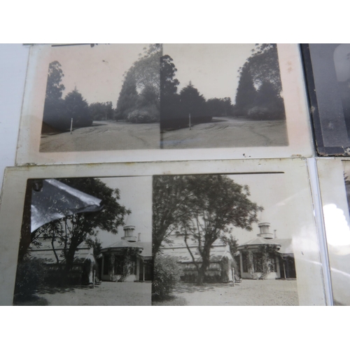 728 - 28 Glass stereoview slides from the Victorian and possibly Edwardian period. Inc Hampton Court, Boat... 