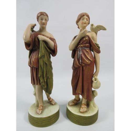 730 - Pair of Royal Dux Neo Classical figurines. 9