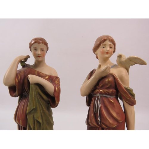 730 - Pair of Royal Dux Neo Classical figurines. 9