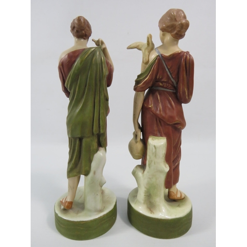 730 - Pair of Royal Dux Neo Classical figurines. 9