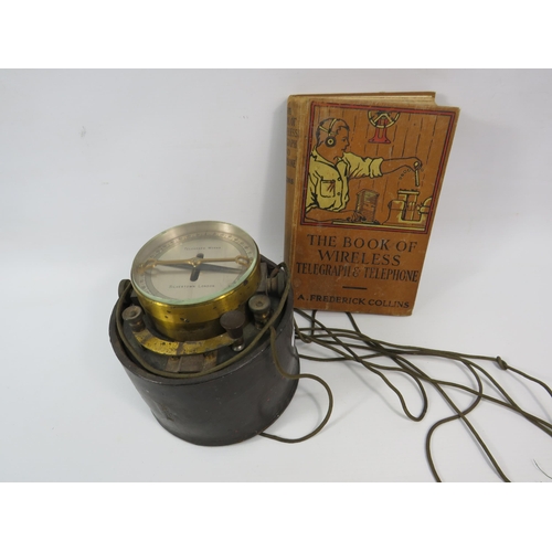 750 - THIS LOT HAS NOW BEEN WITHDRAWN BY THE VENDOR.
Brass Galvanometer by Telegraph works plus The book o... 