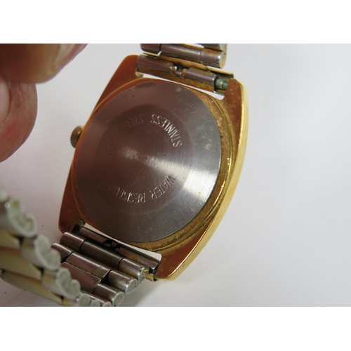 543a - Two Vintage Watches, A Corvette 17 Jewel Incabloc watch with Gold tone body and expanding Gold tone ... 