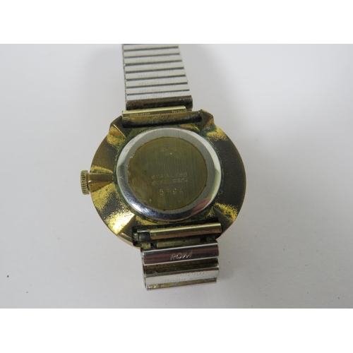 543a - Two Vintage Watches, A Corvette 17 Jewel Incabloc watch with Gold tone body and expanding Gold tone ... 