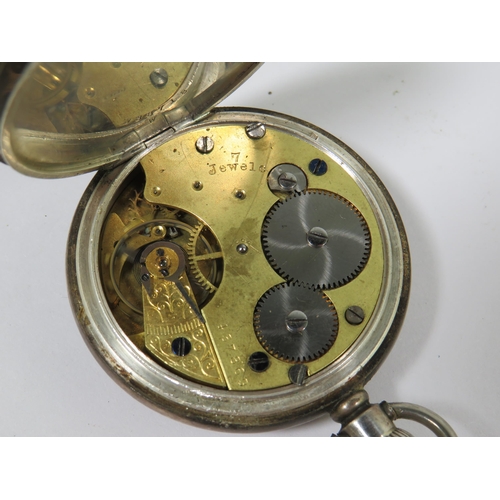 544A - Two Pocket Watches. A Chrome case British Made 'Services' Army Watch with luminous hands and hour sp... 