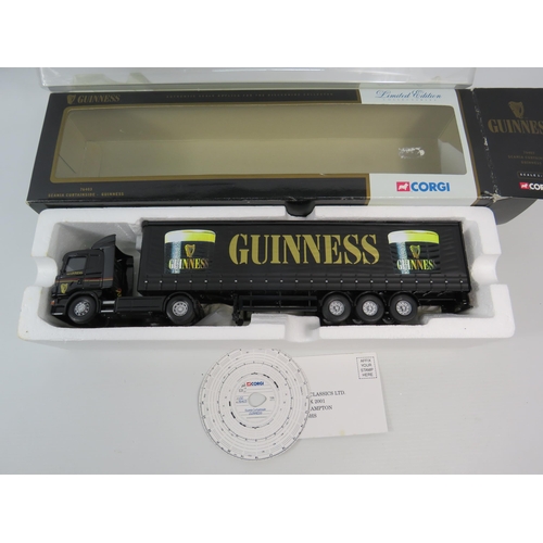 802 - Scania Curtainside Limited Edition Guinness lorry 1:58 scale.