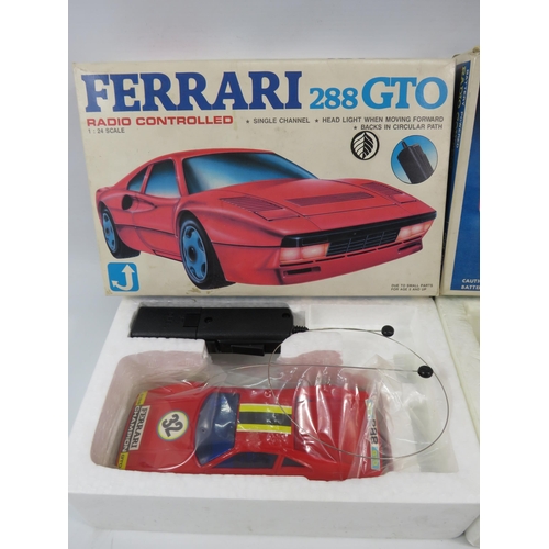 805 - THIS LOT HAS NOW BEEN WITHDRAWN BY THE VENDOR.
Two Vintage Radio Controlled cars FERRARI 288 GTO & P... 