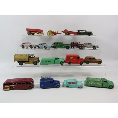 808 - THIS LOT HAS NOW BEEN WITHDRAWN BY THE VENDOR.
17 Playworn vintage diecast Dinky model vehicles, car... 