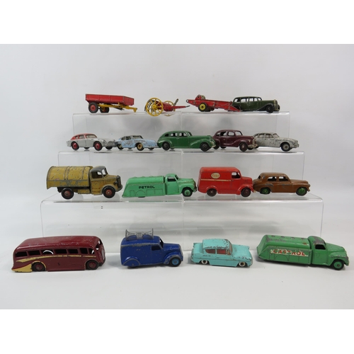 808 - THIS LOT HAS NOW BEEN WITHDRAWN BY THE VENDOR.
17 Playworn vintage diecast Dinky model vehicles, car... 