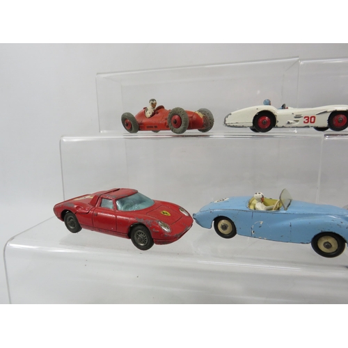 809 - THIS LOT HAS NOW BEEN WITHDRAWN BY THE VENDOR.
Eleven playworn vintage diecast Dinky racing cars som... 