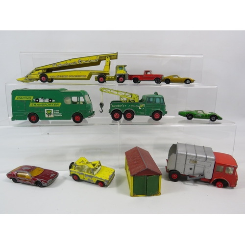 810 - THIS LOT HAS NOW BEEN WITHDRAWN BY THE VENDOR.
Ten playworn Matchbox Lesney diecast vintage vehicles... 