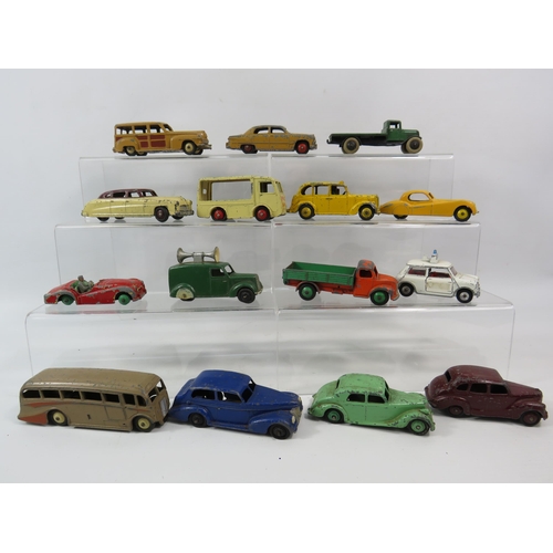 811 - THIS LOT HAS NOW BEEN WITHDRAWN BY THE VENDOR.
Fifteen playworn vintage Dinky diecast vehicles, cars... 