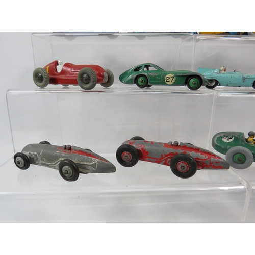 812 - THIS LOT HAS NOW BEEN WITHDRAWN BY THE VENDOR.
Twelve playworn vintage Dinky racing cars with driver... 