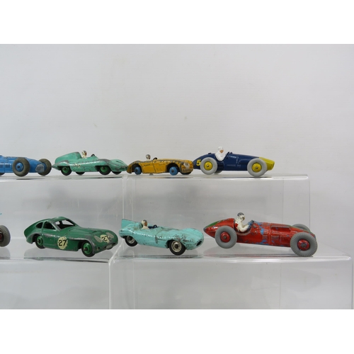 812 - THIS LOT HAS NOW BEEN WITHDRAWN BY THE VENDOR.
Twelve playworn vintage Dinky racing cars with driver... 