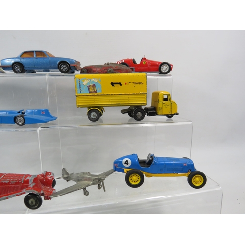 813 - THIS LOT HAS NOW BEEN WITHDRAWN BY THE VENDOR.
Selection of vintage playworn diecast vehicles variou... 