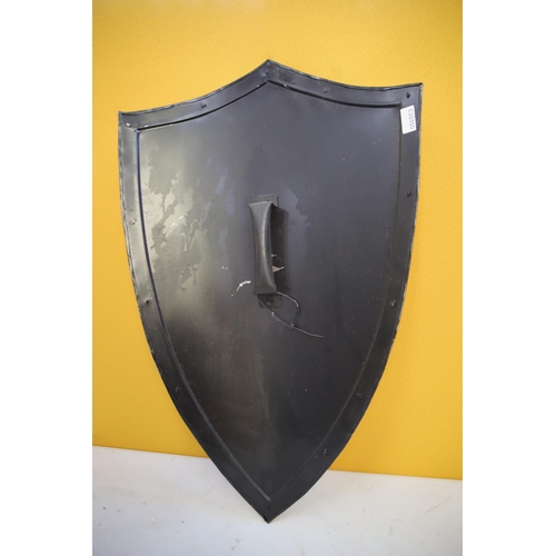 798 - Metal Replica of a Medieval shield.  40 inches long. See photos.