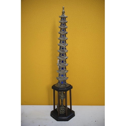 799 - Oriental Ceremonial Dagger in the form of a Pagoda.. 23 inches tall. See photos.