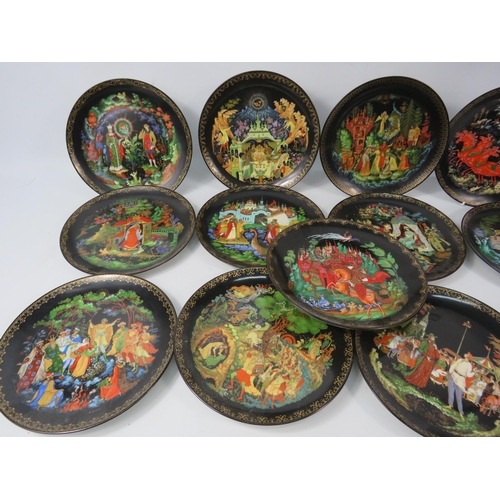 111a - Thirteen Bradex Russian Fairy tale plates.