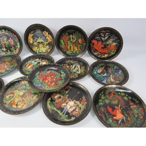 111a - Thirteen Bradex Russian Fairy tale plates.