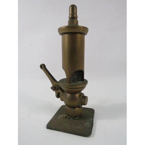 184A - Vintage brass tri note steam train / locomotive whistle.