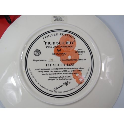 33a - Wedgwood Clarice Cliff Age of Jazz High Society Limited Edition plate no 323 with box and cert. 12