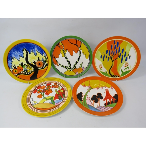 34a - Five Wedgwood Bizarre Living Landscapes of Clarice cliff limited edition plates, 8