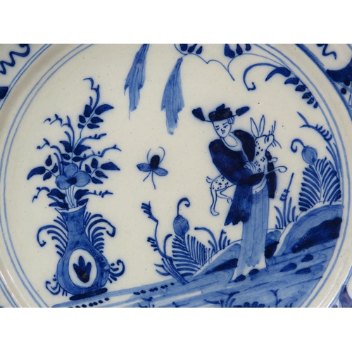 445a - Delft Blue and white Chinoiserie design, Believed to be 18th Century 9