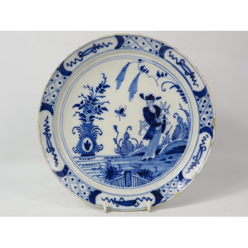 445a - Delft Blue and white Chinoiserie design, Believed to be 18th Century 9