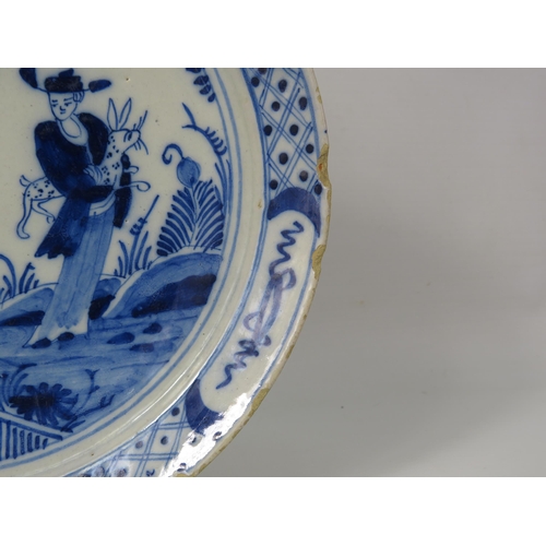 445a - Delft Blue and white Chinoiserie design, Believed to be 18th Century 9