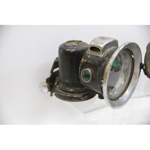 865 - Vintage Carbide lamps and Motoring/Motorcycle Goggles. See photos.