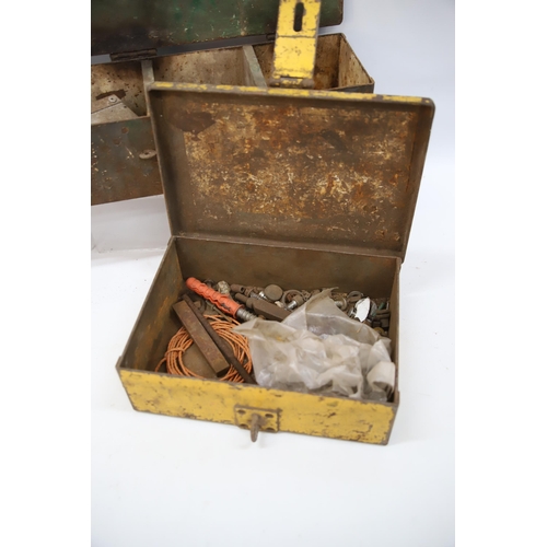 867 - THIS LOT HAS NOW BEEN WITHDRAWN BY THE VENDOR.
Two Nice old Vintage Toolboxes with contents.  See ph... 