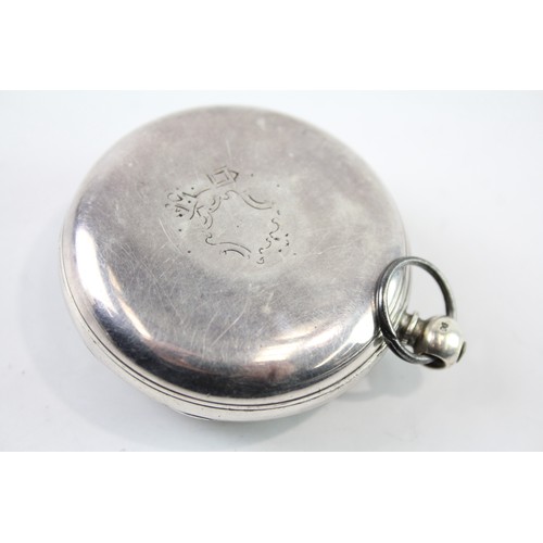 703 - Antique 925 Silver Fusee Pocket Watch Key-Wind Working     410632