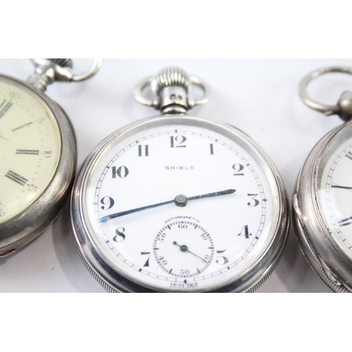 704 - Vintage Mixed Purity Silver Pocket Watches Hand-Wind UNTESTED     409998