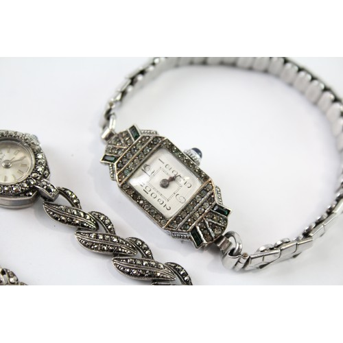 706 - Vintage 925 Silver Cocktail Watches Hand-Wind Inc. Rotary Accurist Working     410628