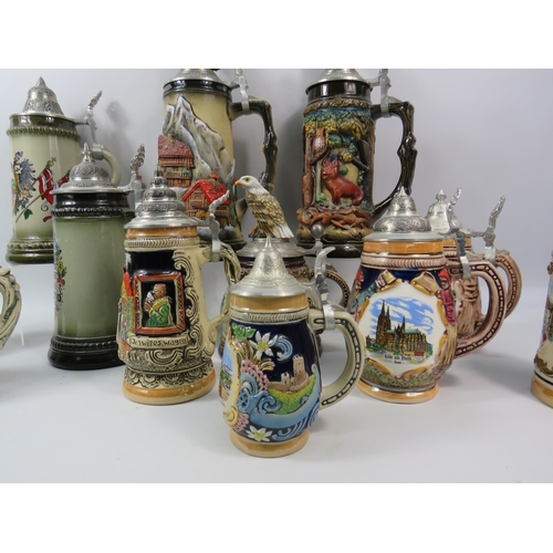 1093 - Thirteen German Steins including some which are limited edition.