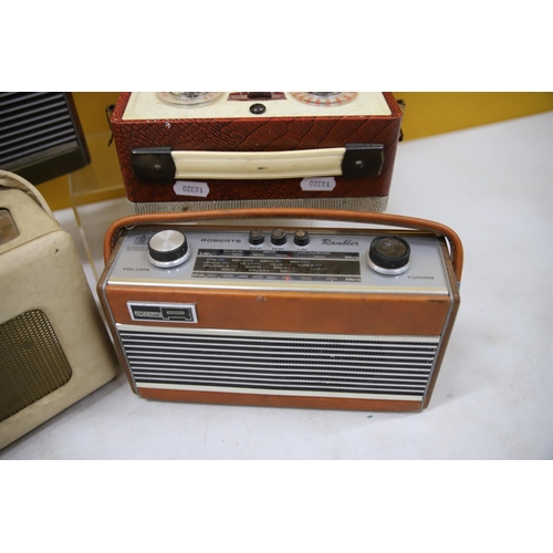 941 - THIS LOT HAS NOW BEEN WITHDRAWN BY THE VENDOR.
Four Vintage Radios, Three are made by Roberts plus o... 