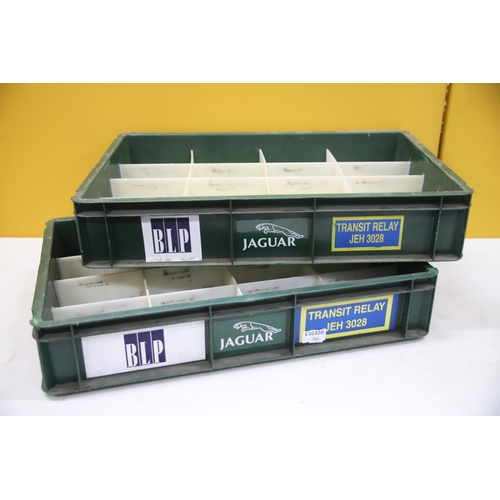 942 - THIS LOT HAS NOW BEEN WITHDRAWN BY THE VENDOR.
Pair of Jaguar Factory Bins with inner compartments. ... 