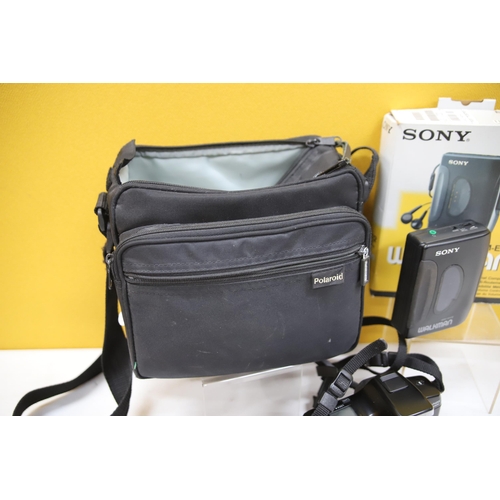 943 - Mixed Lot to include a Sony Walkman WM ex12 with Box plus a Minolta 35mm SLR Camera with lens and ba... 