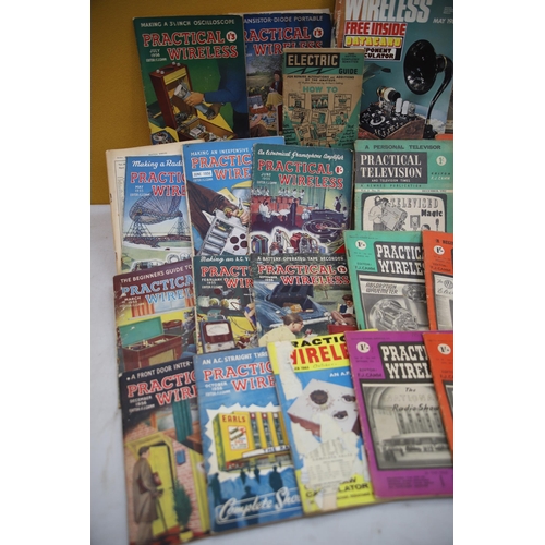 973 - THIS LOT HAS NOW BEEN WITHDRAWN BY THE VENDOR.
20,  1950's Editions of Practical Wireless Magazines.... 