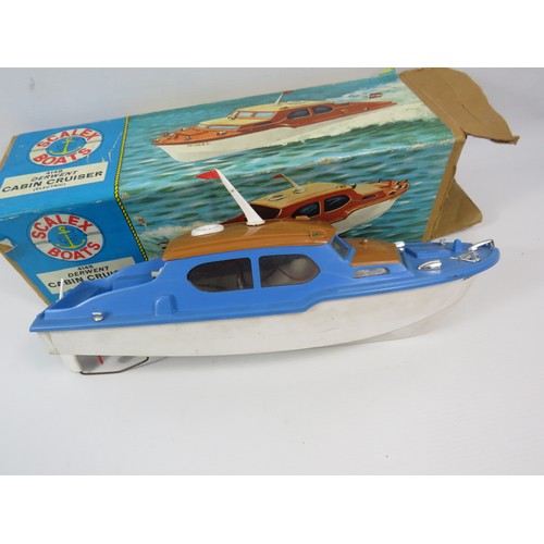 801 - Scalex Derwent Cabin cruiser boat (Electric ) with original box, working condition unknown.