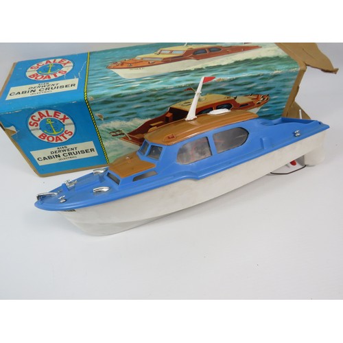 801 - Scalex Derwent Cabin cruiser boat (Electric ) with original box, working condition unknown.